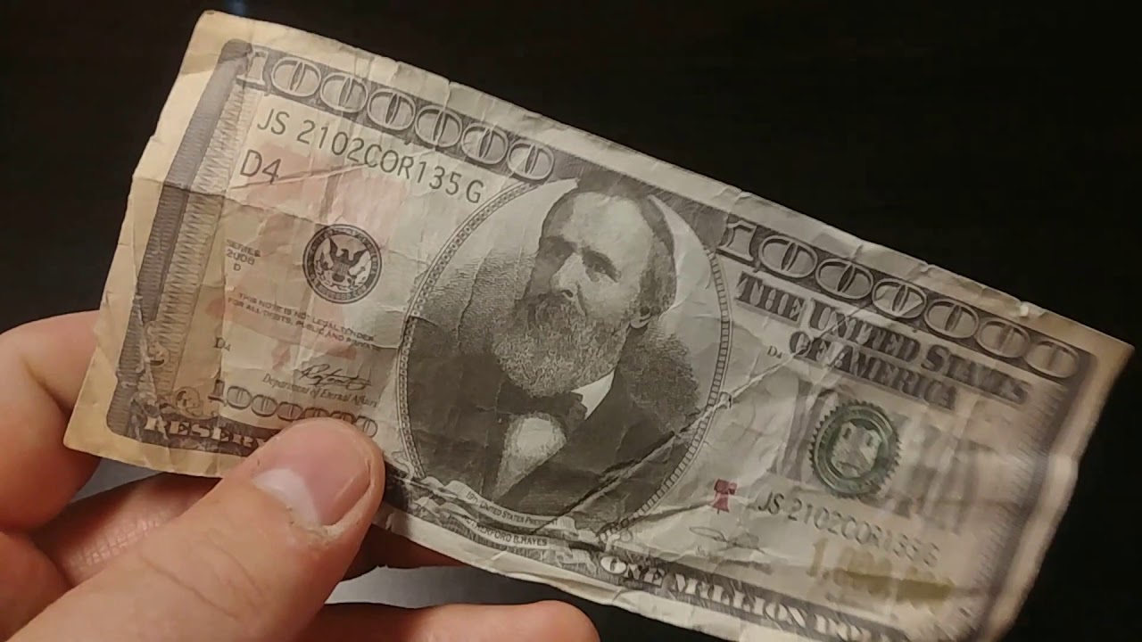 What Does A One Million Dollar Bill Look Like