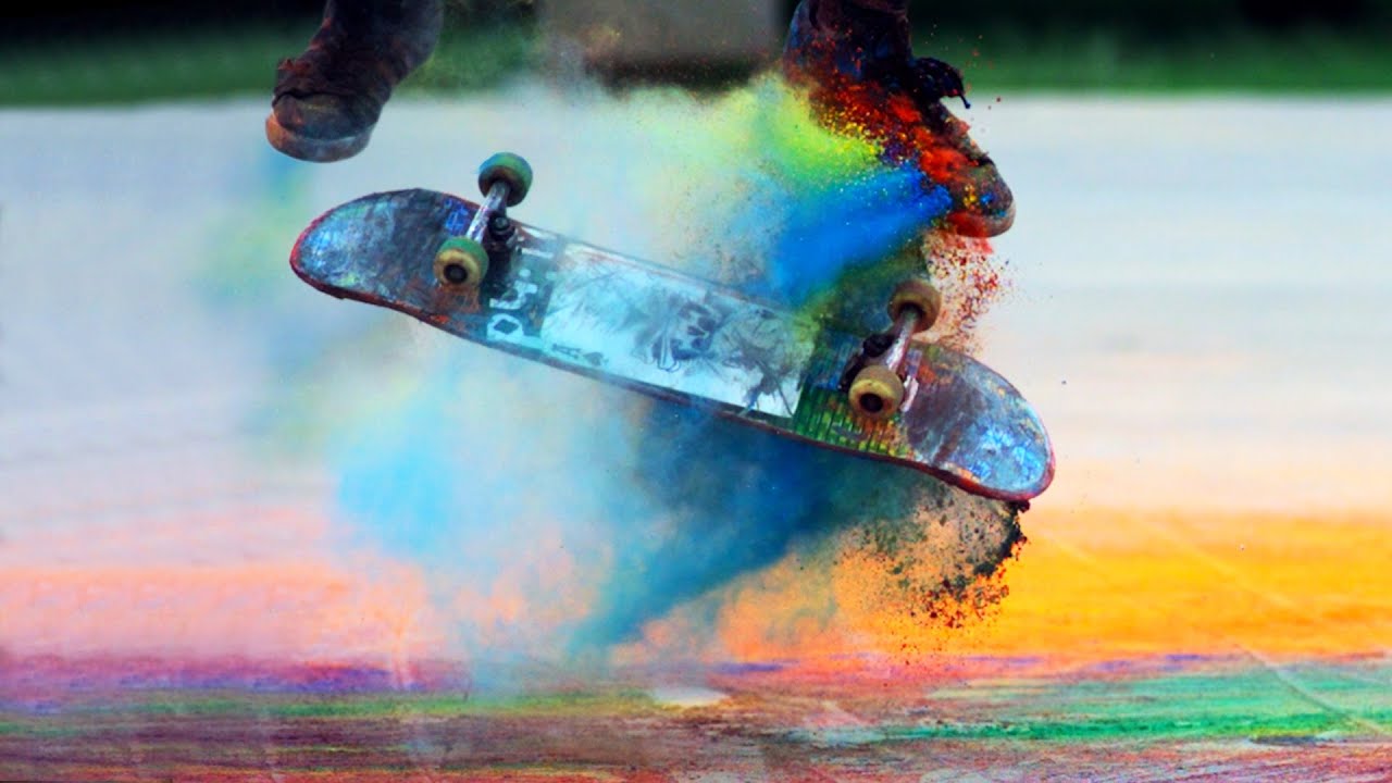 Explosions of Color: Skateboarding in Slow Motion ...