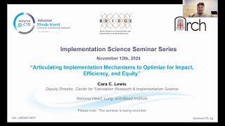 Advance RI CTR Implementation Science Seminar Series | Cara C. Lewis, PhD