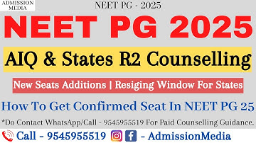 NEET PG 2025 | AIQ R2 Counselling | Seats Increment & Expected Shift in Counselling | Revised Cutoff