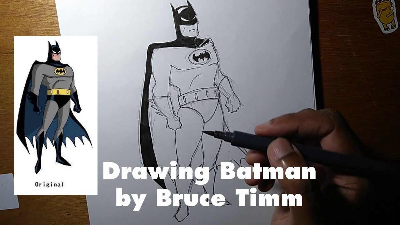 Animal Bruce Timm Draws Batman Sketch Quick for Kindergarten