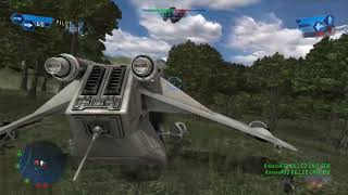 Star Wars Battlefront (2004) - Enhanced Naboo: Plains 130v130 gameplay Republic (EGM V3.1)