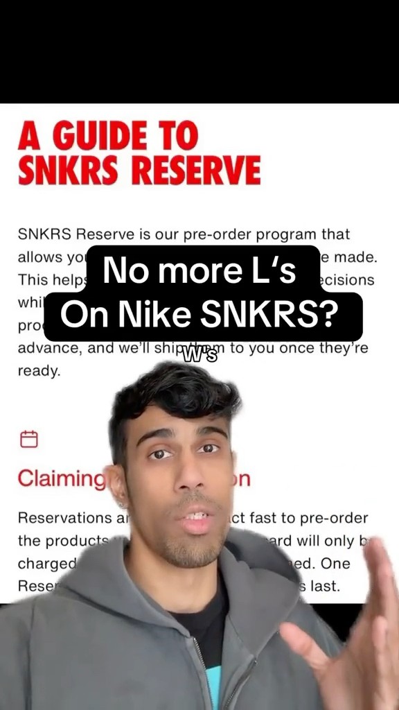 snkrs app reservation