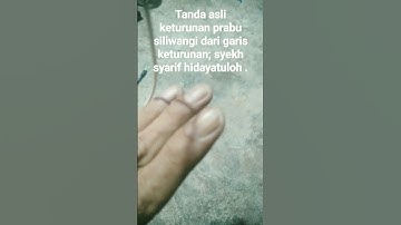 tanda asli keturunan prabu siliwangi;dari garis keturunan syekh syarif hidayatuloh .