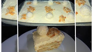 Raffaello Dessert Recipe( no baking required)/حلى رافيلو بارد بدون فرن