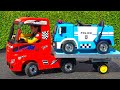Artem ride on Toy Tow Truck for children and towing Police car
