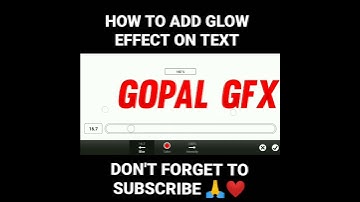 HOW TO ADD GLOW EFFECT ON TEXT ON ANDROID IN PSCC