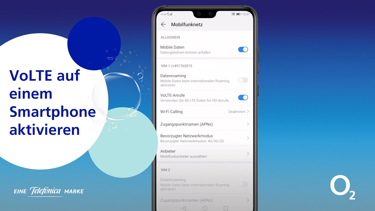 O2 Huawei VoLTE von o2 auf einem Huawei-Smartphone aktivieren - YouTube