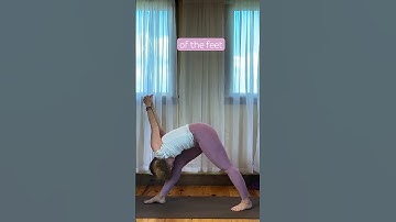 YOGA into Parsvottanasana / Pyramid pose  Grounding midline center legs hips lower back stretches