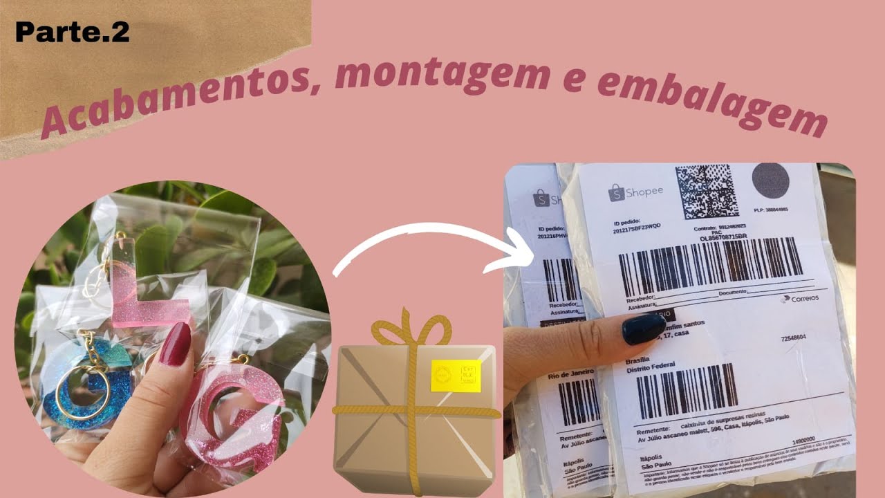 Part.2: ACABAMENTO, MONTAGEM DE CHAVEIRO E EMBALAGEM.