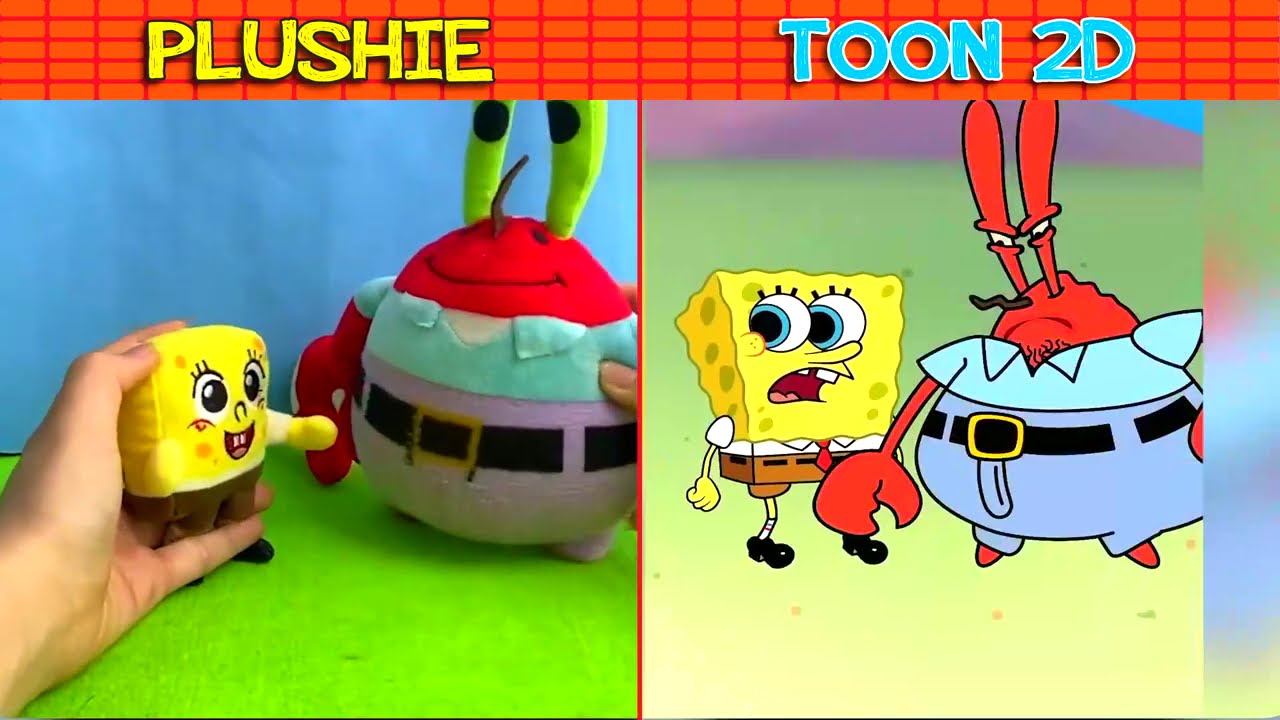 SpongeBob Plushie vs Toon 2D | SpongeBob Animation | Episode 14