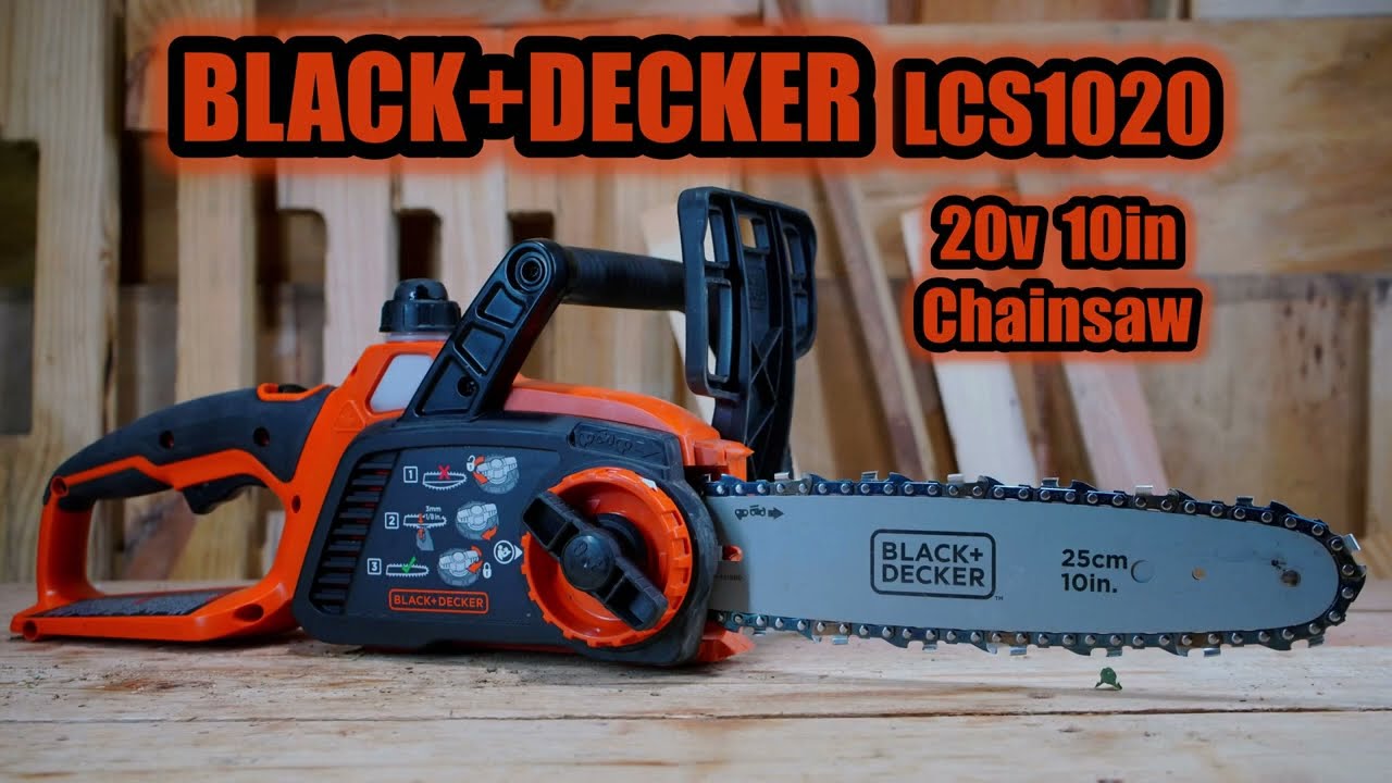 Review lcs1020 Black and Decker Chainsaw 20v 