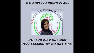 LIVE🔴MCQ SESSION 15th APRIL ON GENERAL AGRICULTURE  IGKV CET 2023 | | BY NISHAT MAM