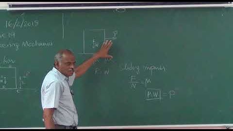 Engineering Mechanics Lecture No- 19 Problems in friction, advantage of a wheel