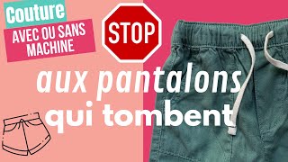 TUTO : remplacer l&#39;élastique d&#39;un pantalon, avec ou sans machine à coudre.