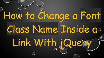 How to Change a Font Class Name Inside a Link With jQuery