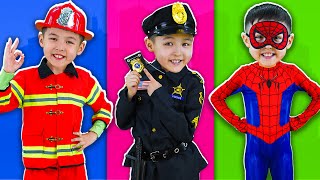 Baby Policeman Firefighter And Spiderman Song  Policeman Song  Lookbee