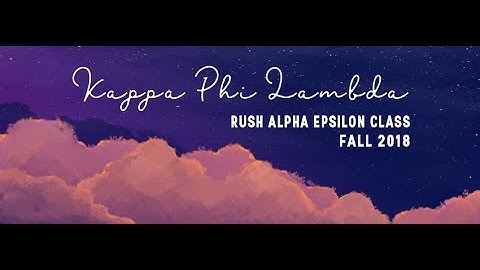 UMass Kappa Phi Lambda Rush Fall 2018