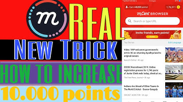 Mcent Browser new tricks 2019/ Unlimited points increasing refer script unlimited increase scripts
