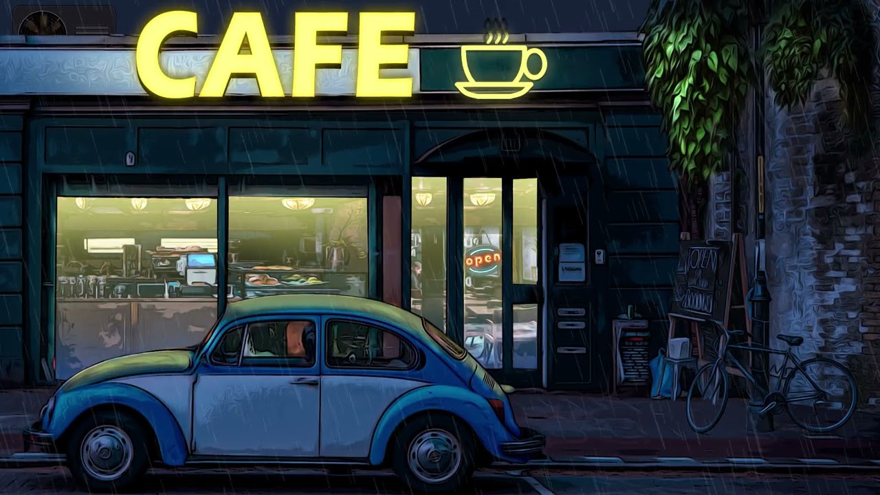 Rainy Neon Focus - Ambient Jazz House (1 Hour) | Deep Focus Music for Studying, Coding & Deep Work