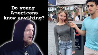 American Reacts to INSANE: Young Americans Don't Know ANYTHING!