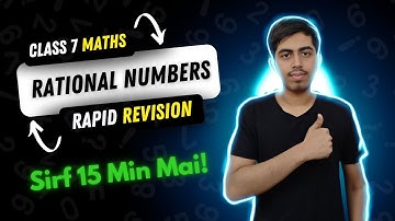 Chapter 8 Rational Numbers | Class 7 Maths | Rapid Revision