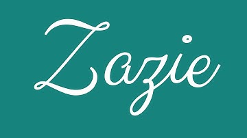 Learn how to Sign the Name Zazie Stylishly in Cursive Writing