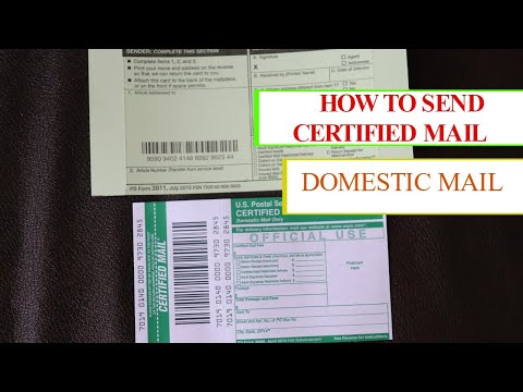 How To Send x Label Certified Letter Domestic Mail