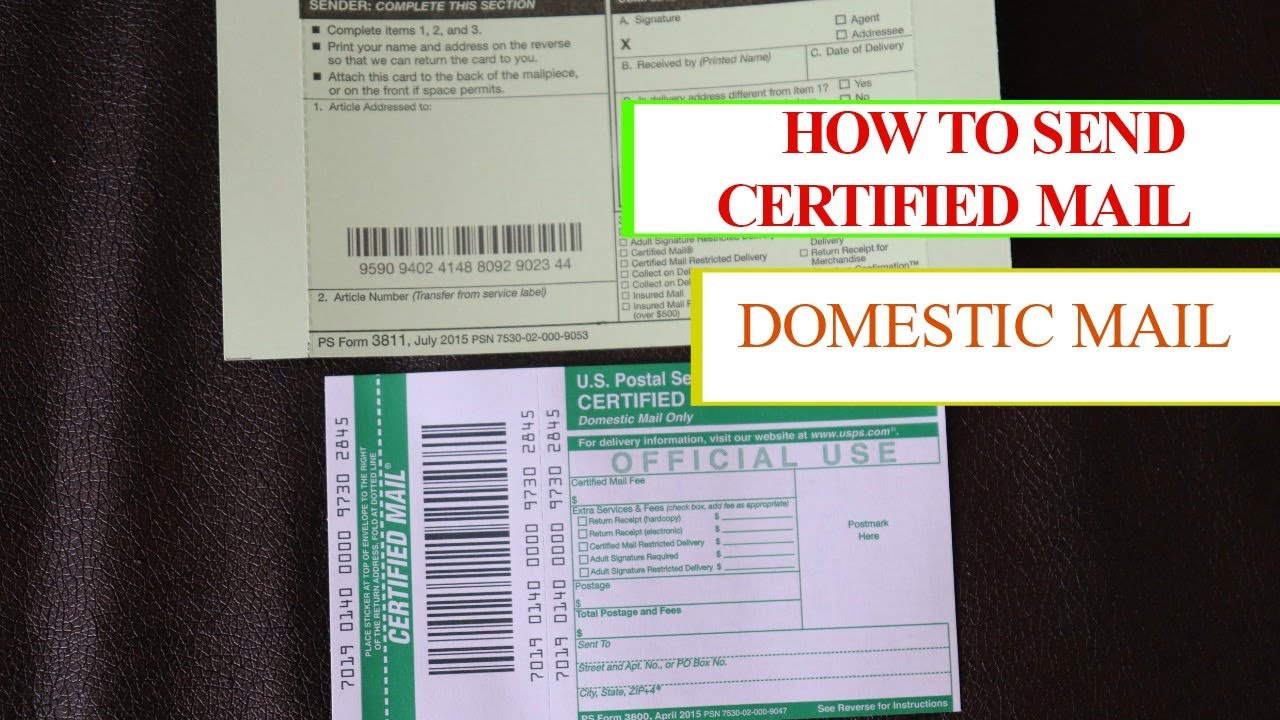 Sending A Certified Letter With Return Receipt | TUTORE ...