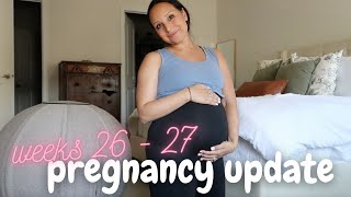 WEEKS 26 - 27 PREGNANCY UPDATE 🎀 | glucose test &amp; baby sprinkle!