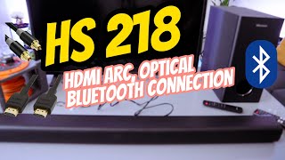 How To Setup/ Connect HISENSE HS218 To TV | HDMI ARC, Optical & Bluetooth!!