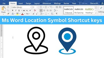 Ms Word Location Symbol Shortcut Key [Easy Method]