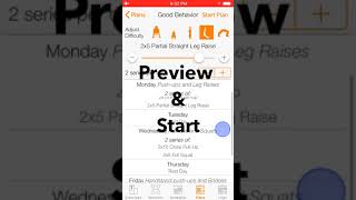 Calisthenics Mastery iOS [TUTORIAL] Start a Plan screenshot 1