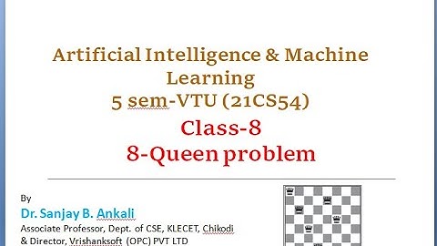 8 Queen | Artificial Intelligence & Machine Learning | 21CS54