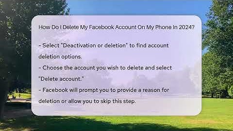 How Do I Delete My Facebook Account On My Phone In 2024? - Everyday-Networking