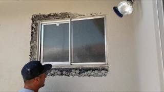 Replace bathroom window with a smaller one