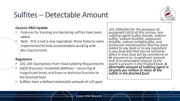Genesis R&D Food 11.8 Update Overview