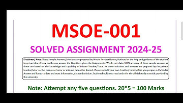 MSOE 1 SOLVED ASSIGNMENT 2024-25 / IGNOU MSOE 1 SOLVED ASSIGNMENT 2024-25 /PDF WTSP 8228091239