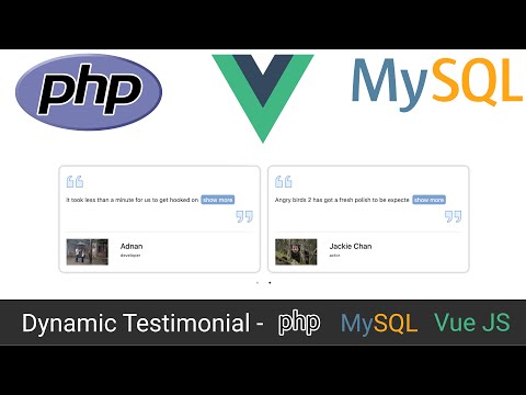 How to create a Dynamic Testimonials Section in Your Website - PHP, MySQL, Vue JS