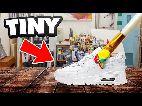 Customizing The SMALLEST Air Max 90's! 🎨👟 