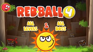 Red Ball 4 | Golden Sun Ball with All Levels | All Boss | Full Gameplay