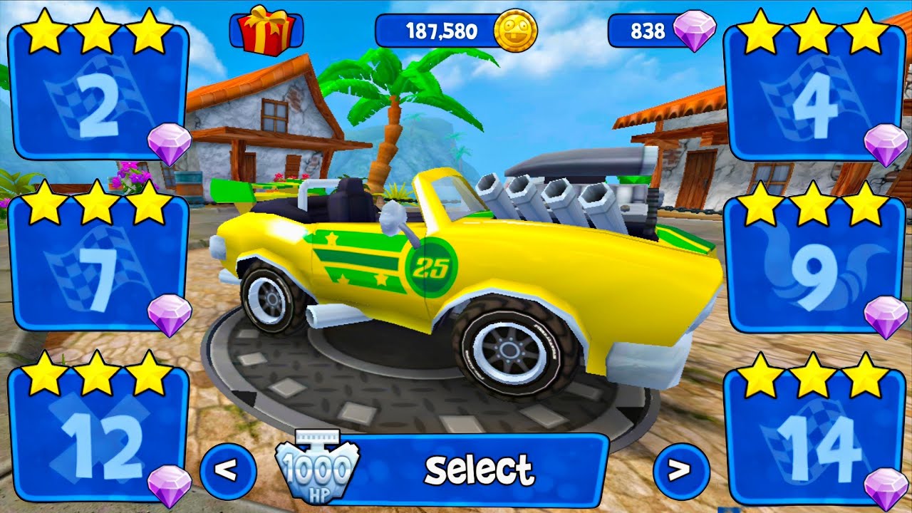 Championship Lightning 1000 HP Max ft. B'zorp (Insane Races!) — Beach Buggy Racing 2014