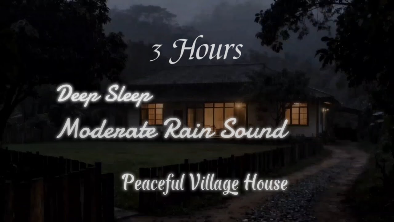 Gentle Rain at a Peaceful Village House | Realistic Rain Sounds for Deep Sleep | 3 Hours