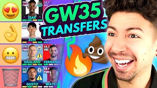 FPL GW35 BEST DOUBLE GAMEWEEK TRANSFERS! | Transfer Tier List DGW35 | Fantasy Premier League 2023/24