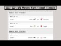 Nfl monday night football 2023 24 games schedule