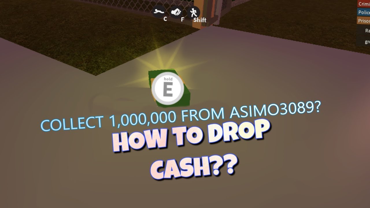 how to drop cash in roblox jailbreak