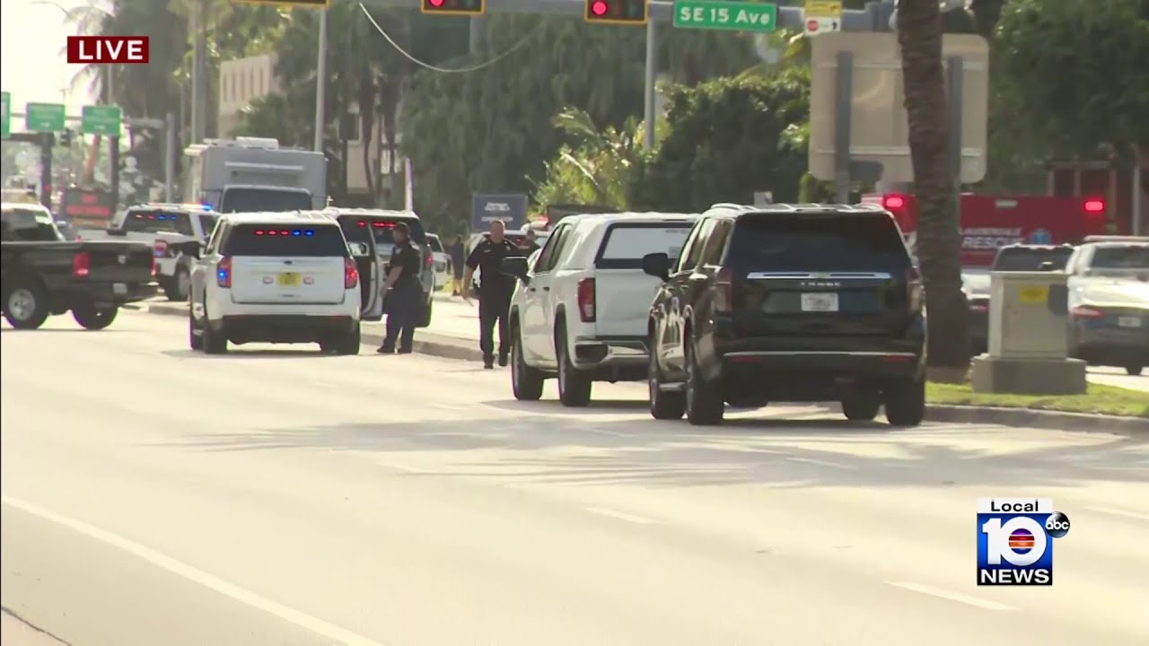Fort Lauderdale police officer shot, transported to hospital - YouTube
