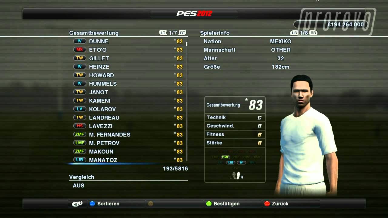 PES 2012 - Top500 players (Review Code) 720p HD 