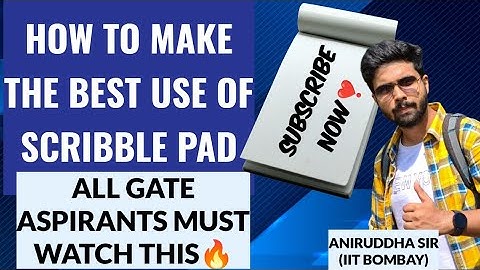 GATE scribble pad #gate2024 #aniruddhasir #iiscbangalore #youtube #civilengineering #iitbombay #iit