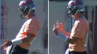 Tom Brady’s Hilarious Celebration After Winning an Accuracy Drill at Practice